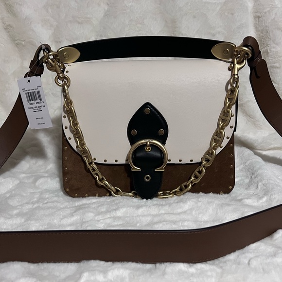 Coach Beat Shoulder Bag In Colorblock With Rivets - Picture 1 of 12